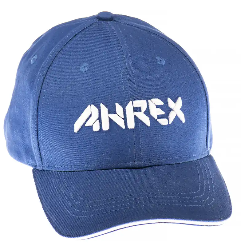 Ahrex Bold Script Cap Schirmmütze white on blue-