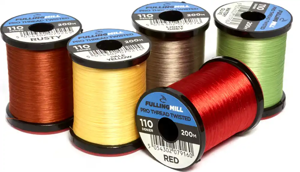 Fulling Mill Pro Thread Twisted 110 Den 200m Spool- fluo chartreuse