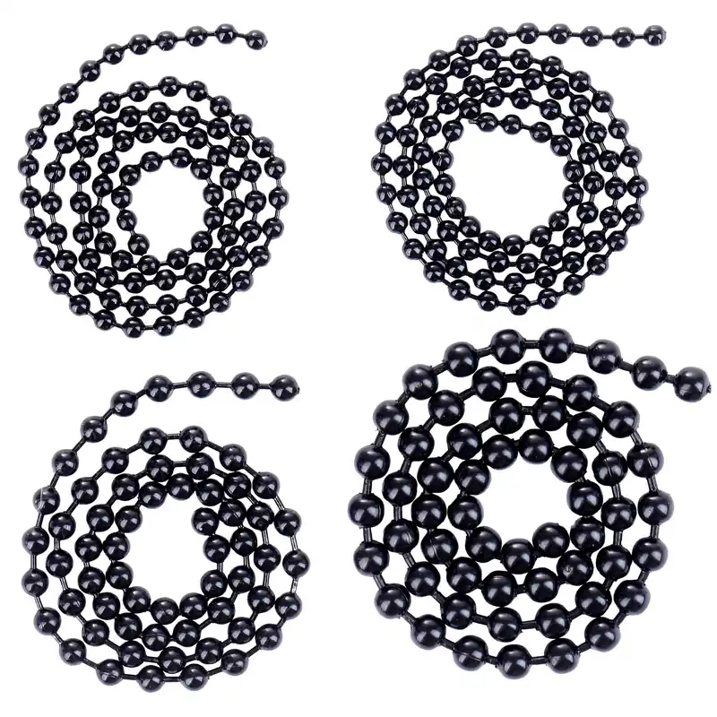 Hareline Bead Chain Eyes Kugelkettenaugen Black- XS