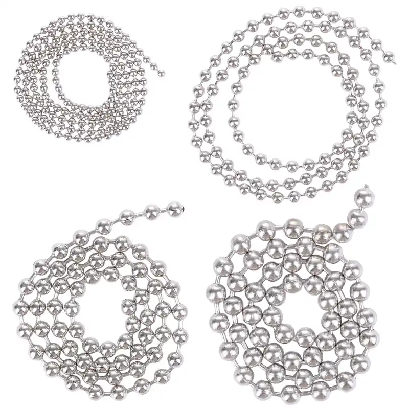 Hareline Bead Chain Eyes Kugelkettenaugen Silver- XS