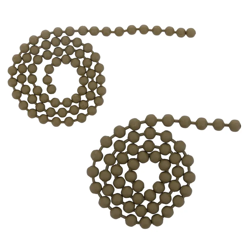 Hareline Bead Chain Chicone's Stealth Chain Kugelkettenaugen Olive Brown- 3,2 mm
