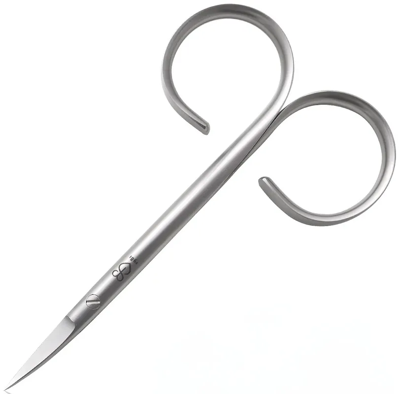 Renomed Edelstahl Schere "The Flytyer" gebogen 10cm, Klinge 2cm-