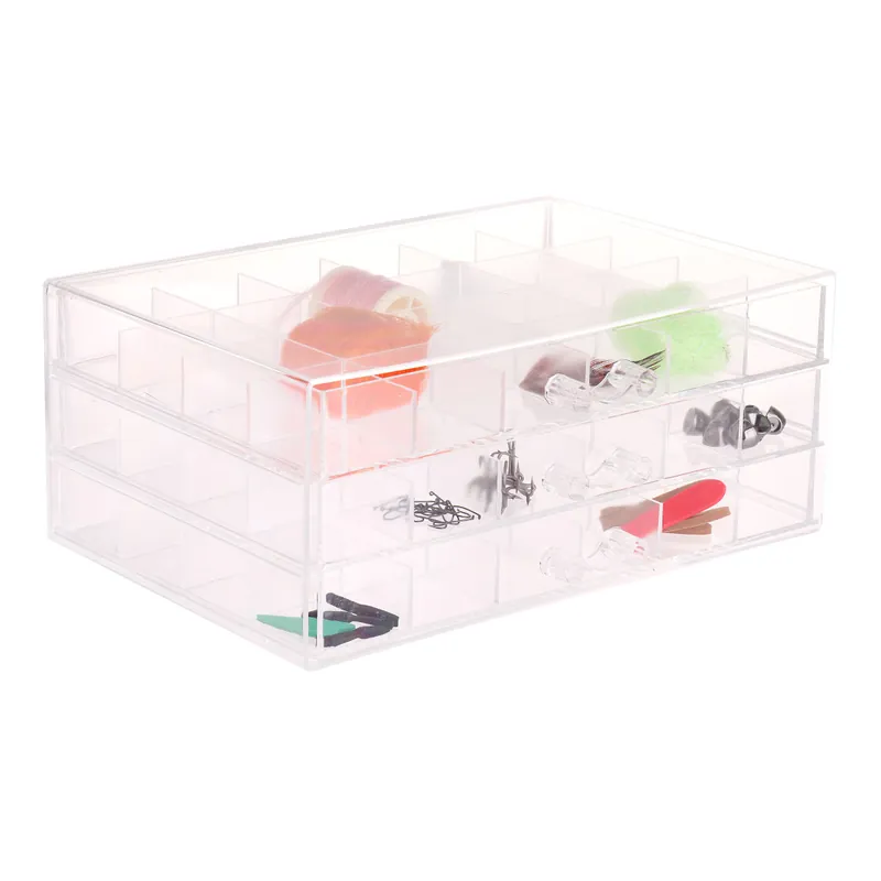 JMC Fliegenhaus / Kleinteilehaus aus Plexiglas - 21,5 x 14 x 9cm - 72 Fächer-