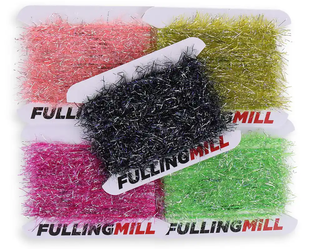 Fulling Mill Streamer Straggle Chenille Metallic Silver 12mm-