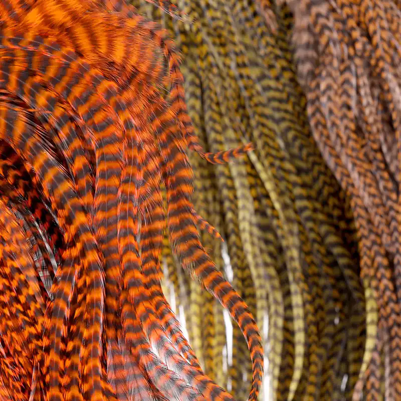 Hareline Half Grizzly Predator Saddle Sattel-