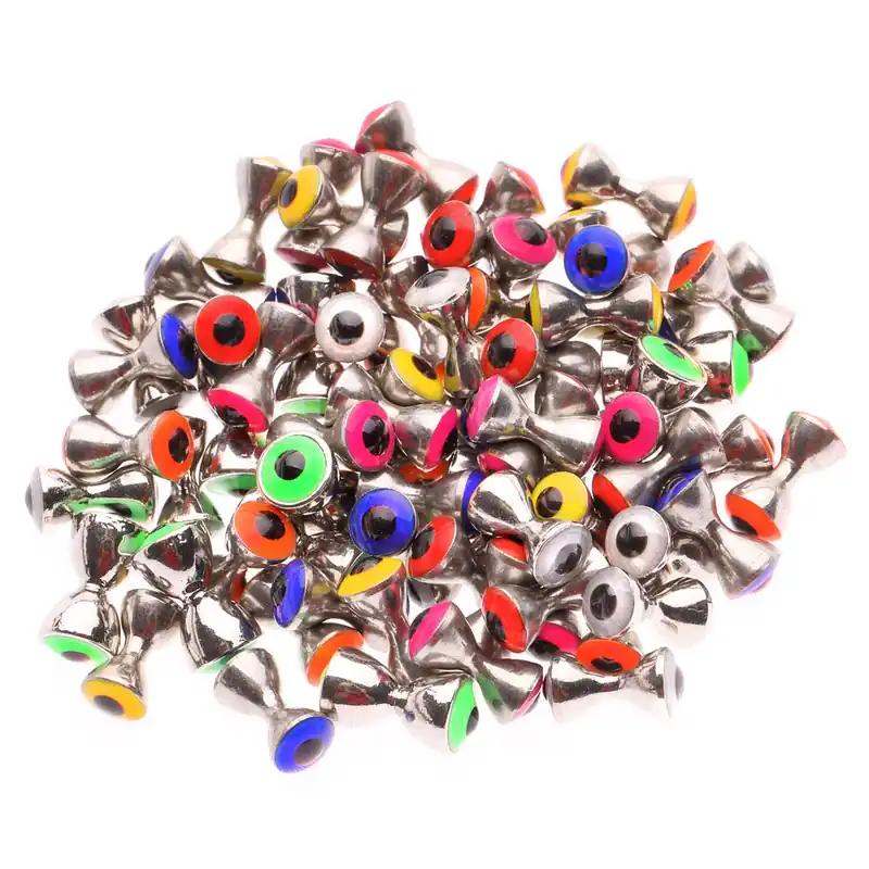 Messing Dumbbells mit Augen in Silber/ T-Augen-