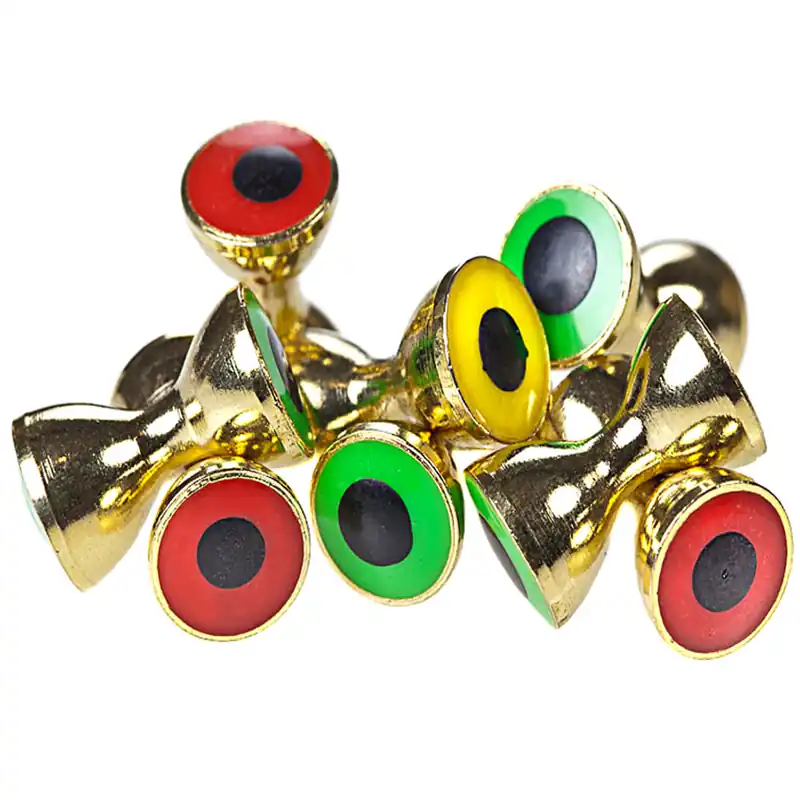 Messing Dumbbells mit Augen in Gold / T-Augen-