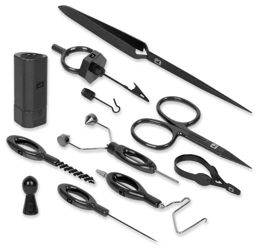 Loon Complete Fly Tying Tool Kit Bindewerkzeug Set black-