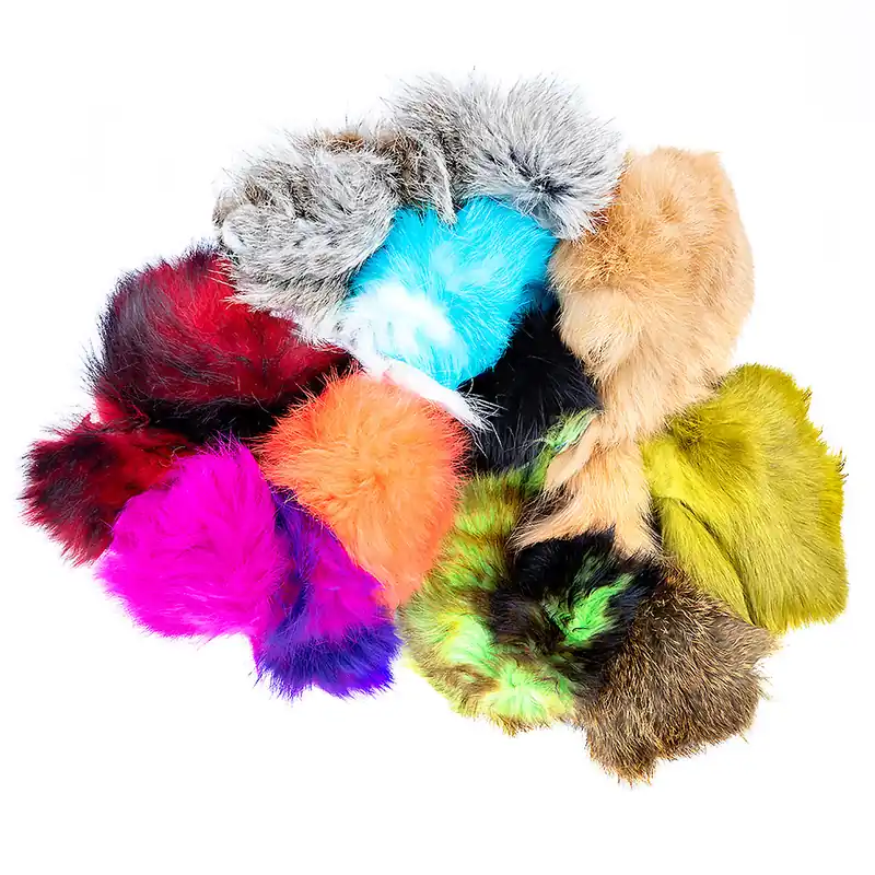 Hareline Rabbit Hide Pieces Variety Pack Hasenfellstücke-