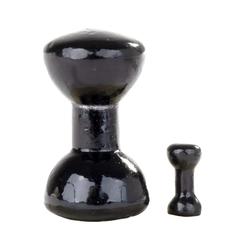 Hareline Black Painted Lead Dumbbell Eyes Augen-