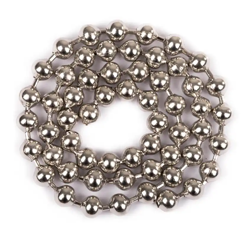 Hareline Stainless Steel Bead Chain Eyes Kugelkettenaugen rostfrei-