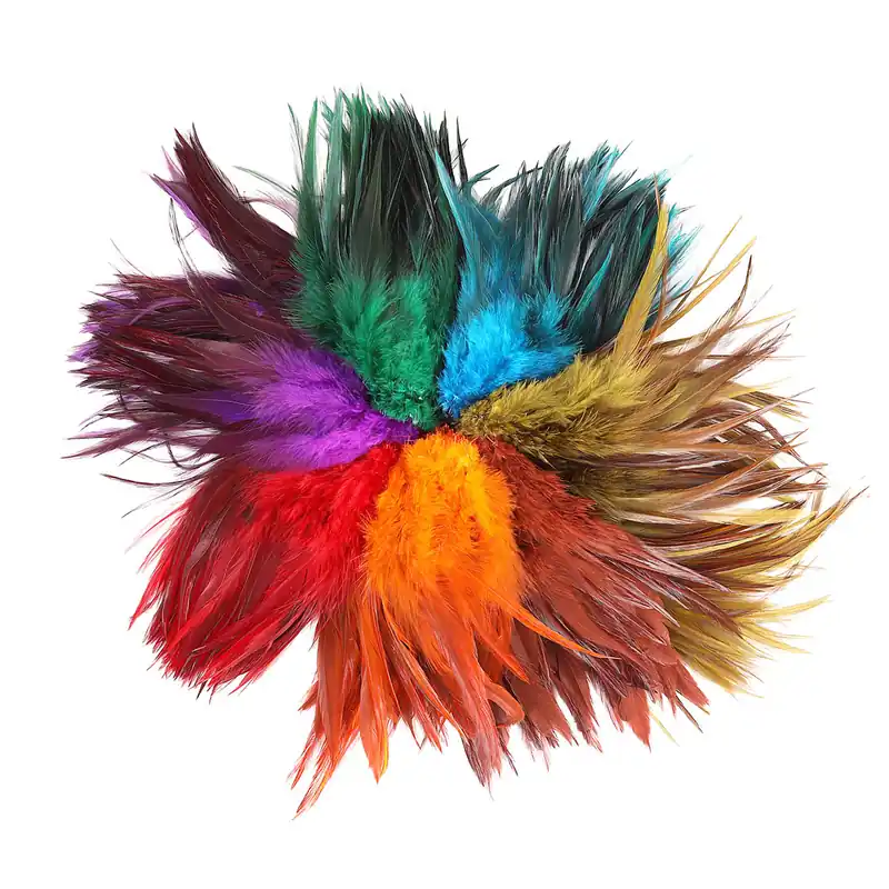 Wapsi Strung Rooster Saddles Long dyed over natural-