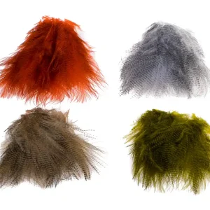 Hareline Fine Black Barred Marabou Feathers Federn-