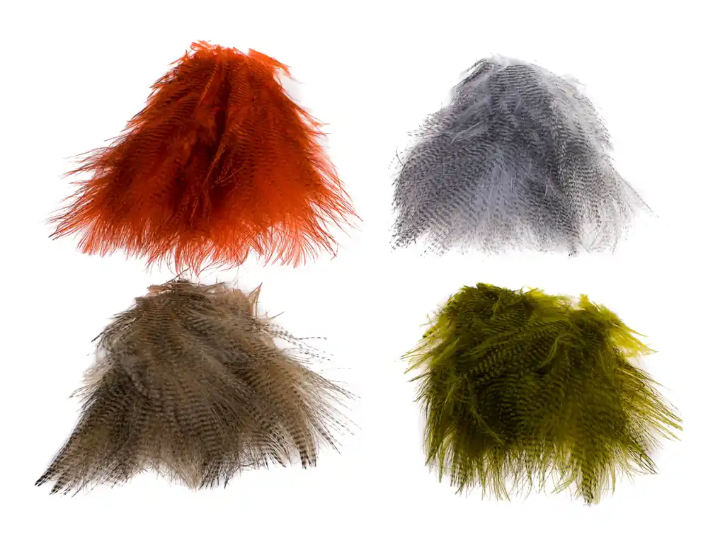 Hareline Fine Black Barred Marabou Feathers Federn-