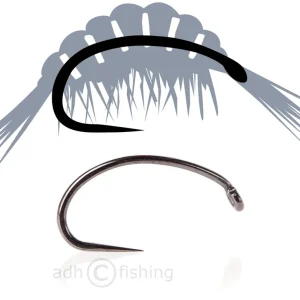 Tunca Expert Fliegenhaken TE70 Shrimp ohne Widerhaken-