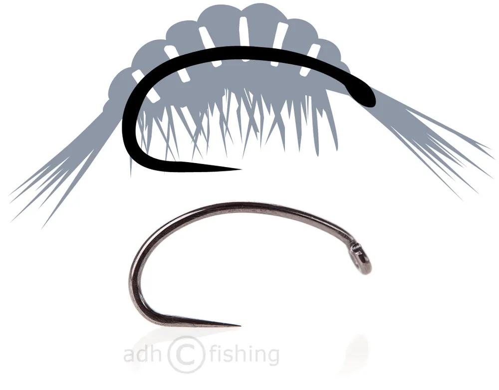 Tunca Expert Fliegenhaken TE70 Shrimp ohne Widerhaken-
