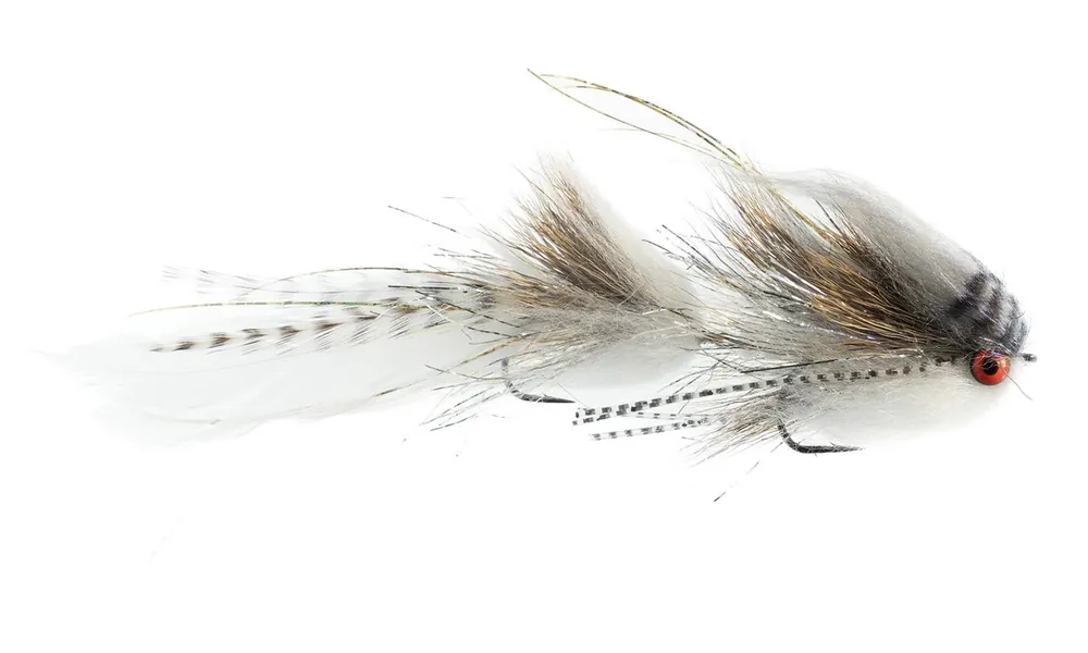 Umpqua Tandem Streamer Trasher Hurst White #1 x #2-