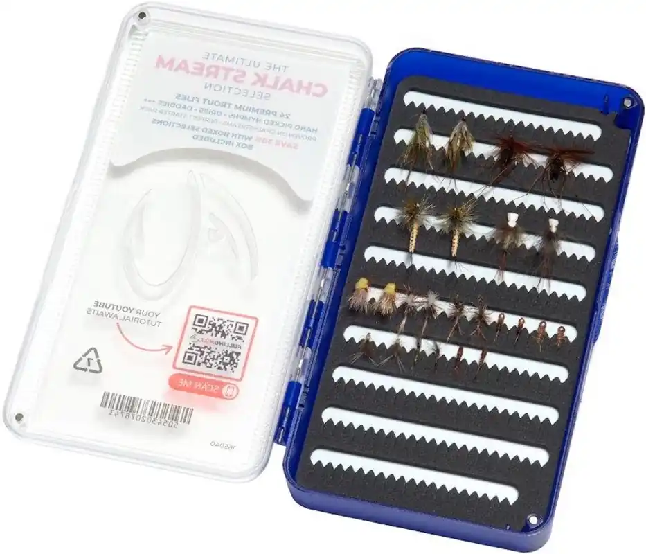 Fulling Mill Ultimate Chalk Stream Fliegenset mit Fliegenbox-