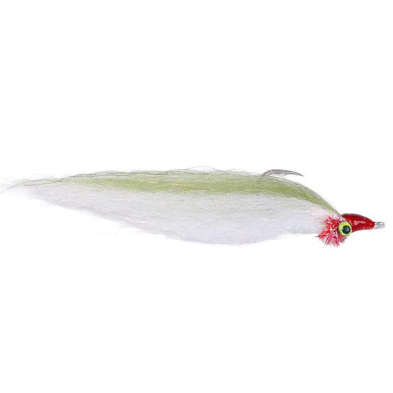 Fishient H2O Salzwasserfliege - Mega Deep Minnow olive white-