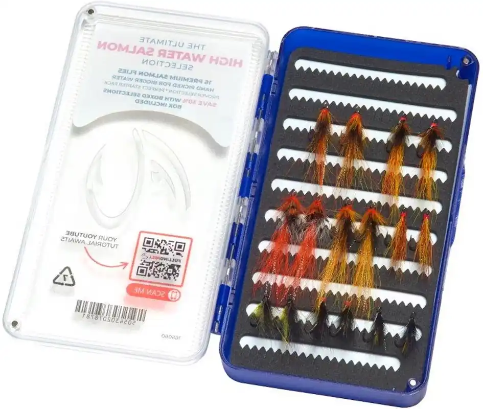 Fulling Mill Ultimate High Water Salmon Fliegenset mit Fliegenbox-