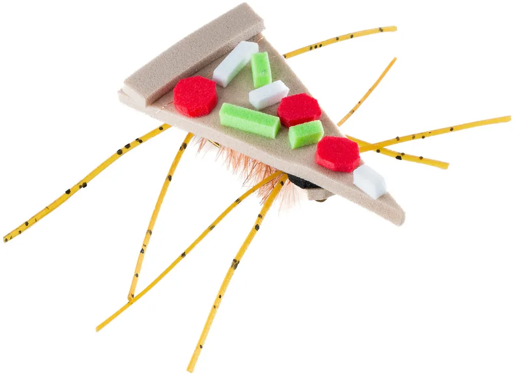 Umpqua Fly Pizza Delivery Grillos Supreme #6 Fast Food Trockenfliege :-)-