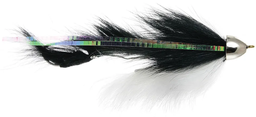 Umpqua Fly Dolly Llama Black & White #2 Streamer-