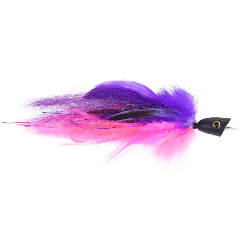 Superflies Purple & Pink Sailfish Tubefly with additional Popperhead and Rig-