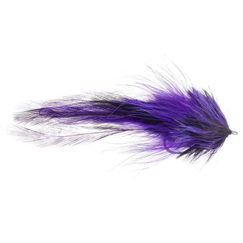 Superflies Alphonse GT Brush Fly Hoolow Bulk Head Purple and Black SL12S #6/0-