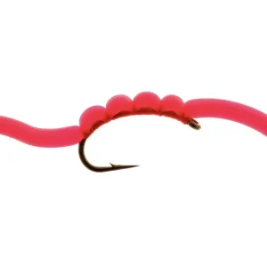 Umpqua Nymph Squirmy Wormie Bloodred- 10