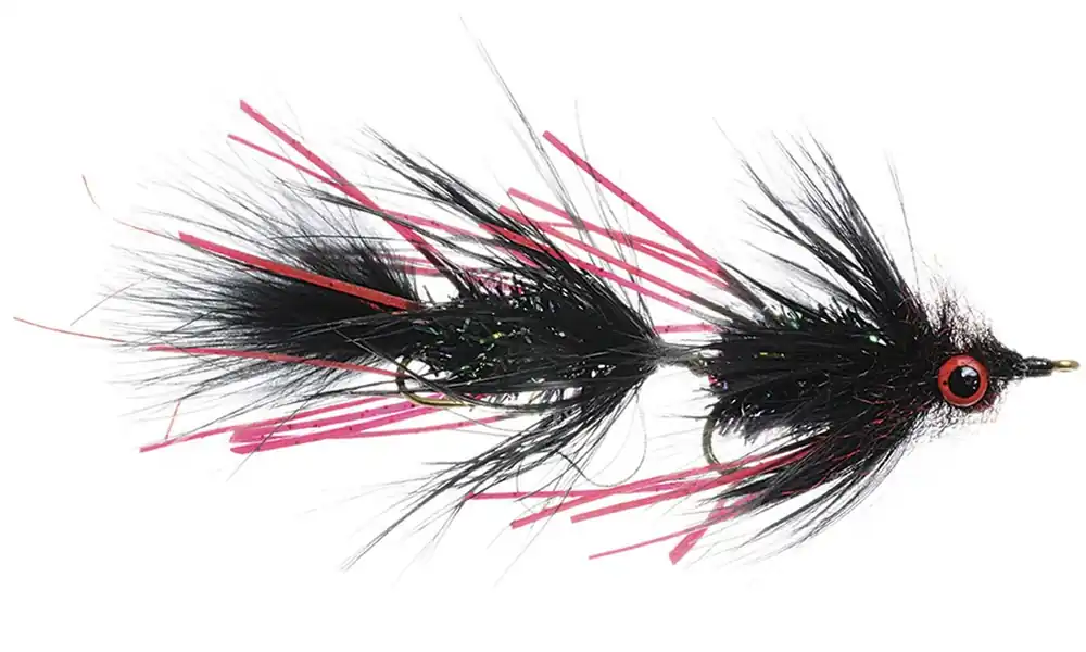 Umpqua Tandem Streamer Circus Peanut Black Blood #4 x #4-