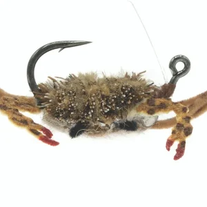Umpqua Saltwater Fly Danger Muffin Crab Gold Brown Tan-                                                                                                                                                                                                                        2