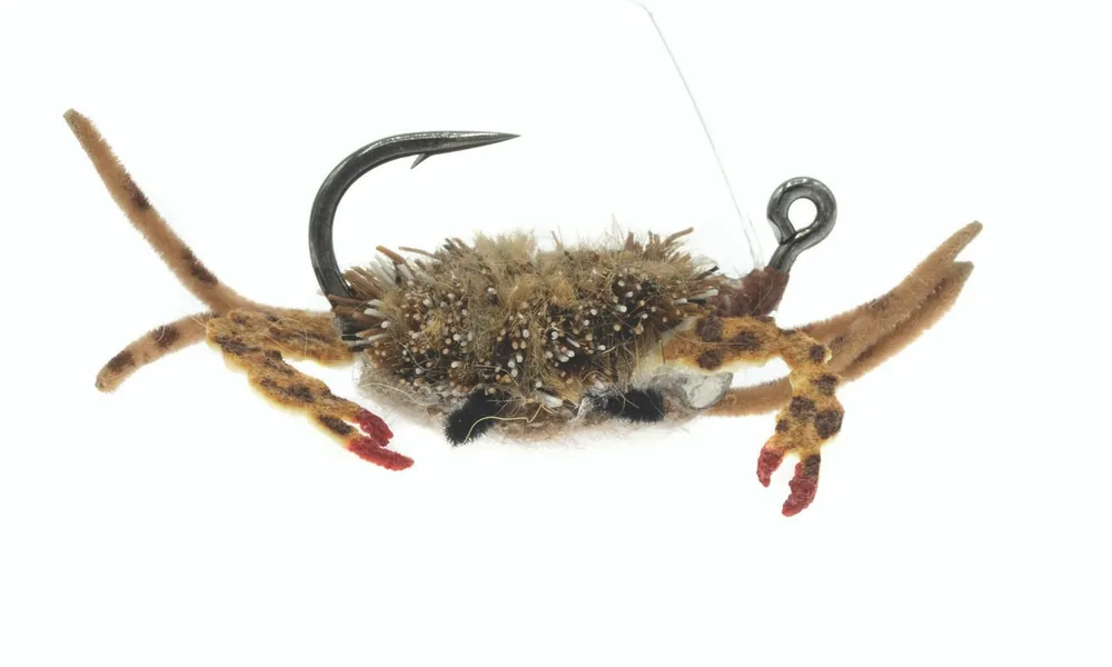 Umpqua Saltwater Fly Danger Muffin Crab Gold Brown Tan- 2