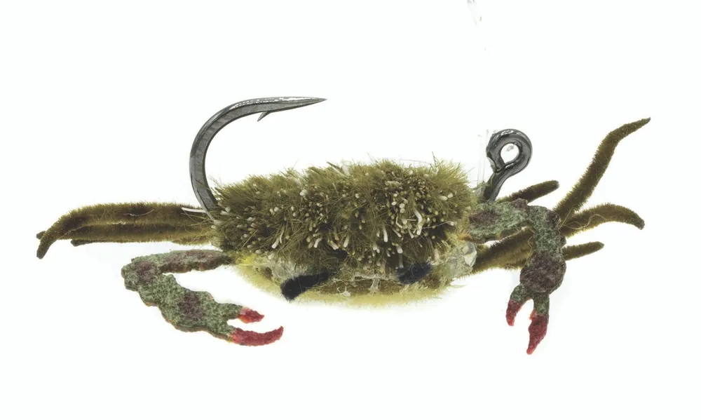 Umpqua Saltwater Fly Danger Muffin Crab Sandy Olive- 2