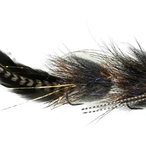 Umpqua Tandem Streamer Trasher Hurst Black #1 x #2-