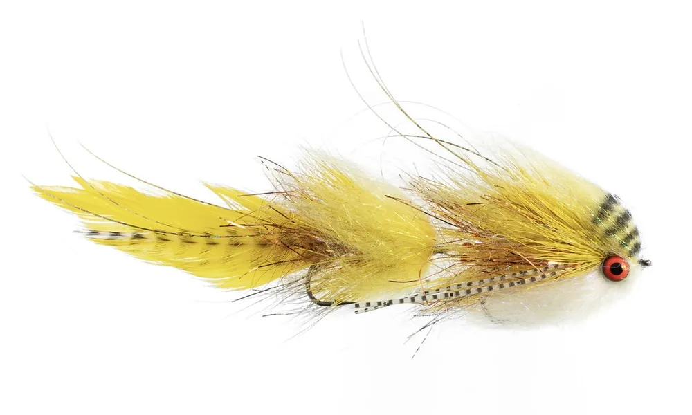 Umpqua Tandem Streamer Trasher Hurst Yellow #1 x #2-