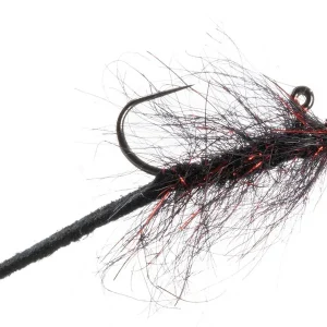 Umpqua Streamer Balanced Leather Leech Nano #12 Black Red-