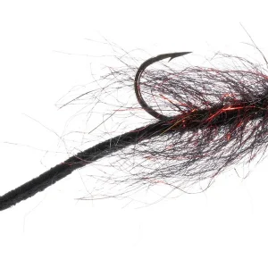Umpqua Streamer Balanced Leather Leech #10 Black Red-