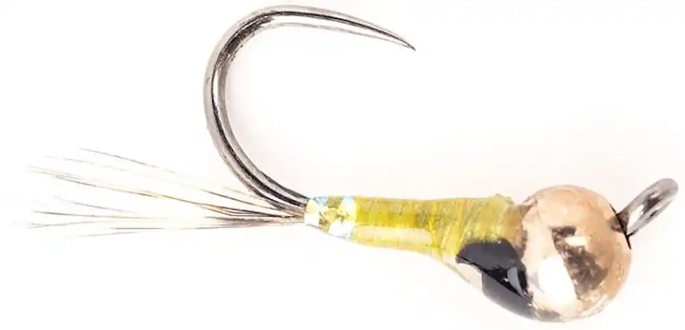 Guideline Nymphe Fire Butt Perdigon Grey Olive Barbless- 16
