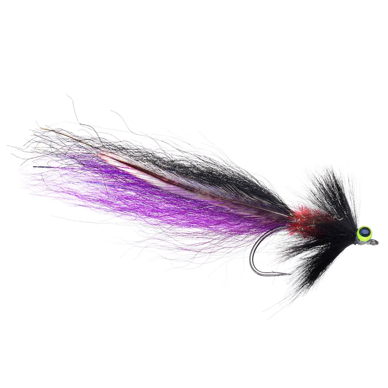 Fishient H2O Streamer - Tiger Whistler Black & Purple-