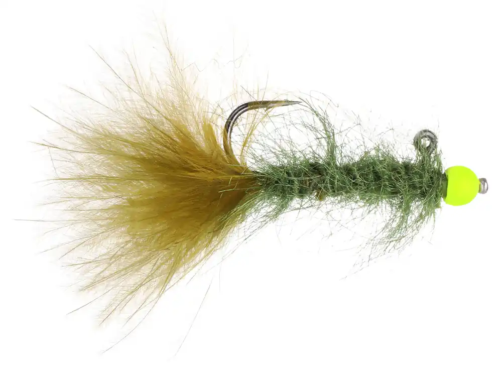 Fulling Mill Balanced Leech Olive and Chartreuse #8-