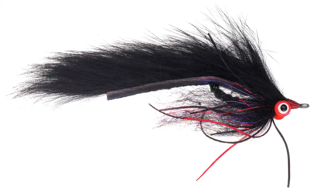 Fulling Mill Streamer Moore's Tungsten Hi-Lo Black and Red #6-