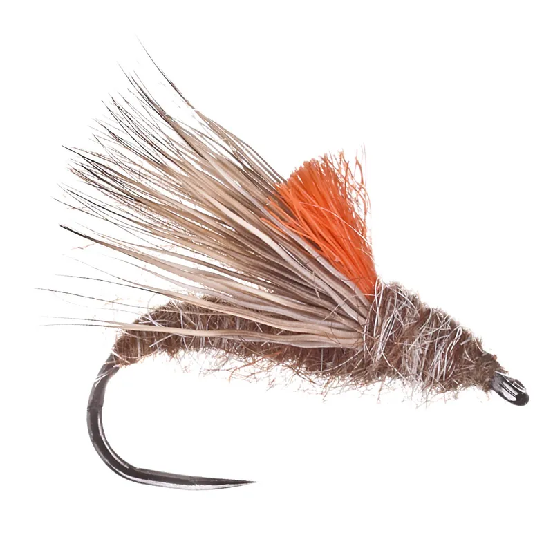 adh-fishing Trockenfliege Brown Grey Caddis on AHREX by Superflies-