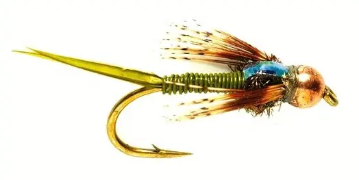 Fulling Mill Nymphe - Copper John olive-