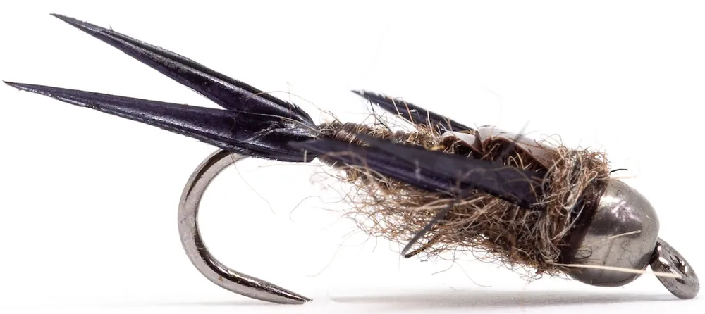 Superflies Brown Stonefly Tungsten Nymph #14-