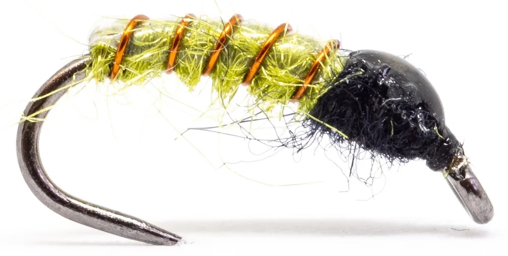 Superflies Czech Nymph Black & Green #12-