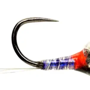Fulling Mill Tactical Perdigons Olsen's Baetis Dark Violett & Silver Bead Barbless Nymphe- 18d