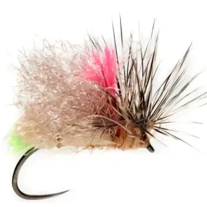 Fulling Mill Tactical Dry Flies Olsen's Foam Front End loader Caddis Tan Barbless Trockenfliege- 12