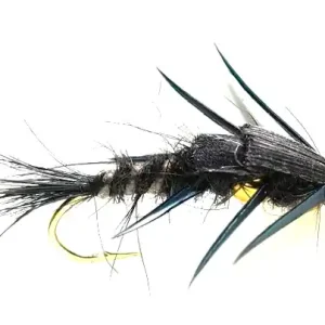 Fulling Mill Golden Nugget Stonefly Creeper Black #10 Steinfliege-