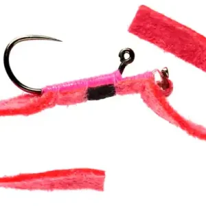 Fulling Mill Balanced Leech Shammy Red Barbless 3.0mm Red Spot-