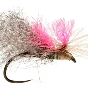 Fulling Mill Weiss' Hi-Top Caddis Grey Barbless Trockenfliege- 12